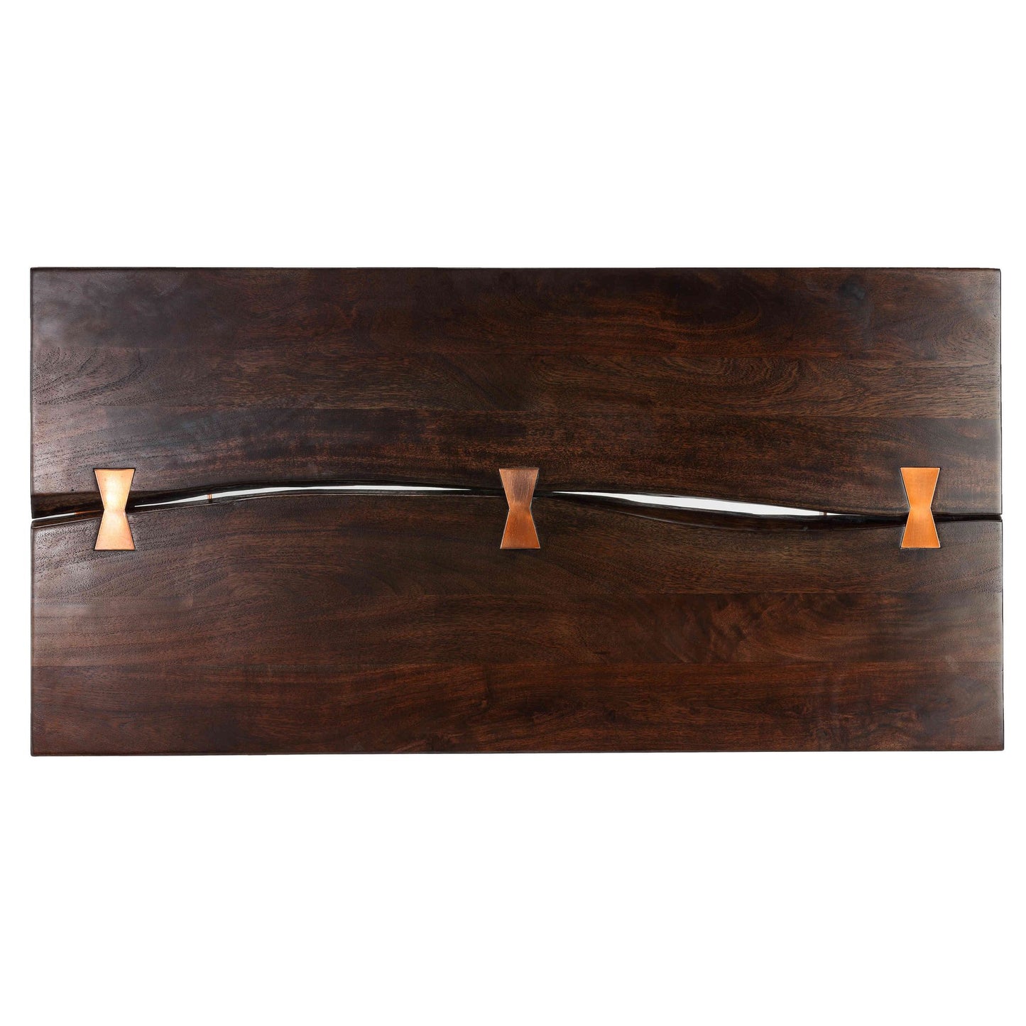 Bare Decor Admiral Wood Coffee Table with Steel Frame