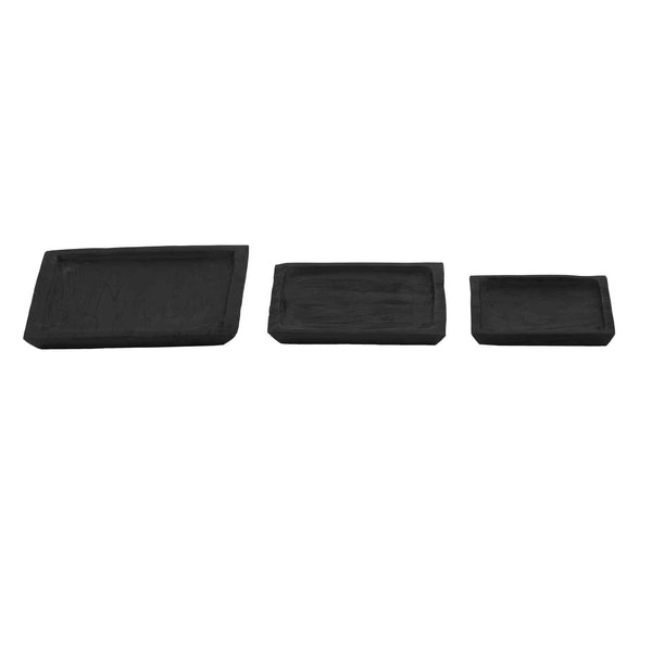 Bare Decor Levy Reclaimed Wood Accent Plates, Set of 3