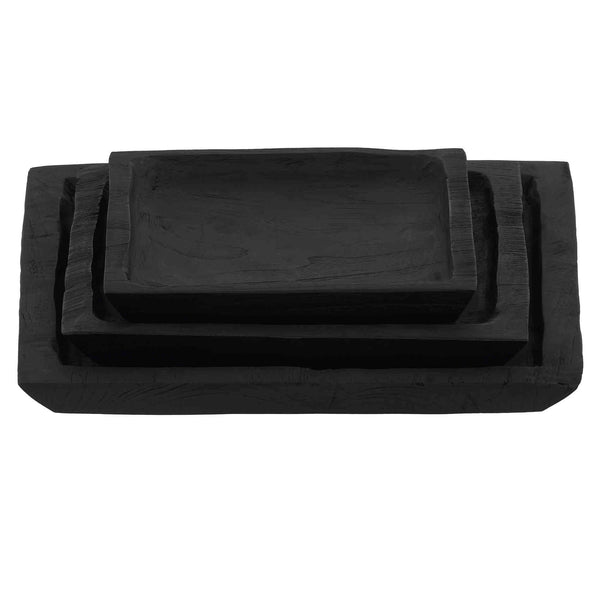Bare Decor Levy Reclaimed Wood Accent Plates, Set of 3