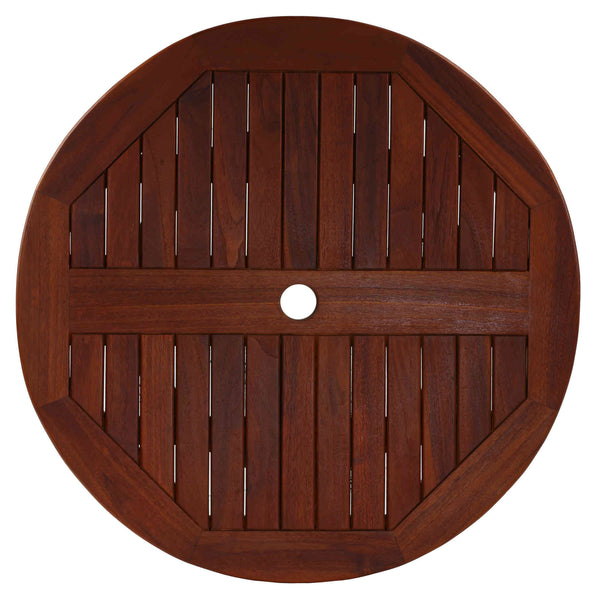 Bare Decor Indoor/Outdoor Solid Teak Wood Spinning Lazy Susan, Extra Large 32" Round