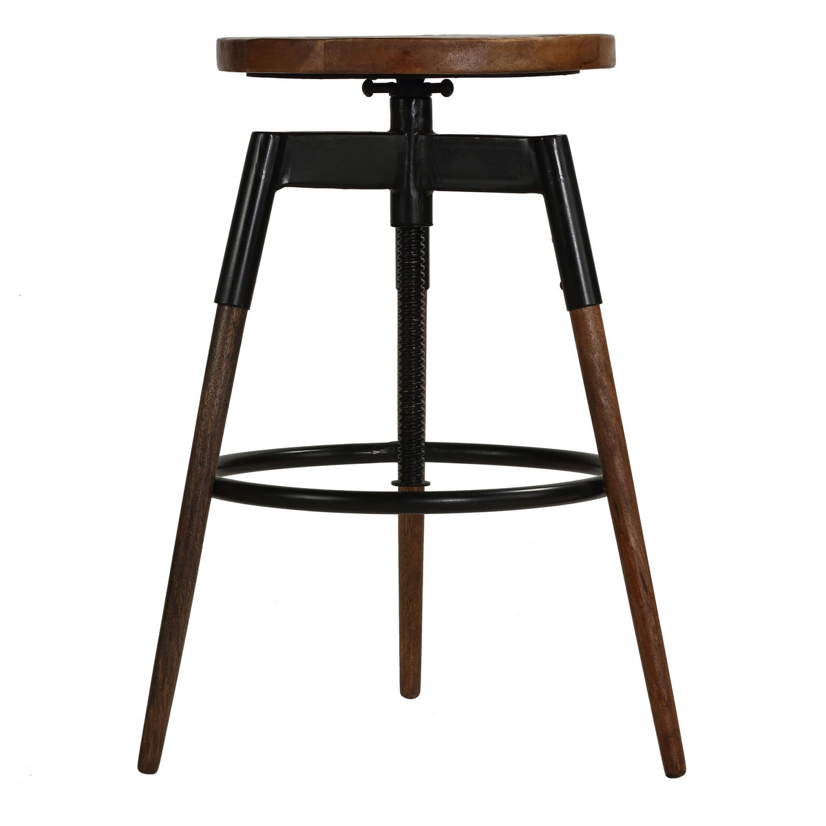 Bare Decor Cardinal Solid Wood Adjustable Swivel Bar Stool 25 to