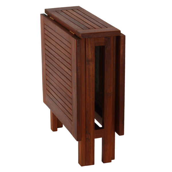 Bare Decor Emery Double Leaf Butterfly Folding Dining Table, Teak