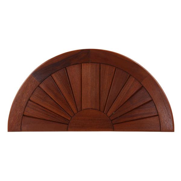 Bare Decor Chesser Solid Wood Half Circle Bench, 17"