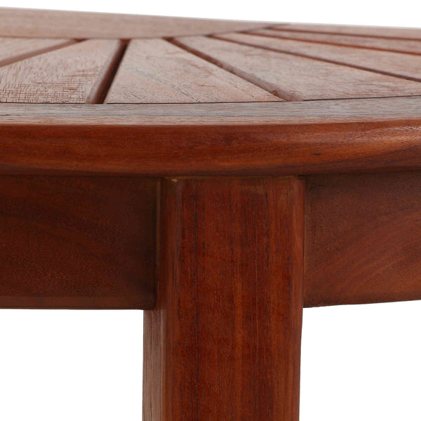 Bare Decor Chesser Solid Wood Half Circle Bench, 17"