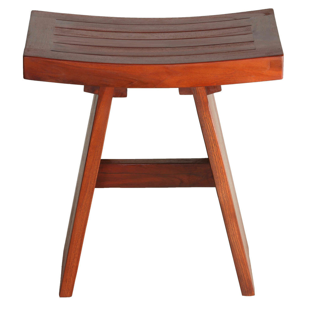 Bare Decor Sofi Shower Stool in Solid Teak Wood, 18"x12"x18"