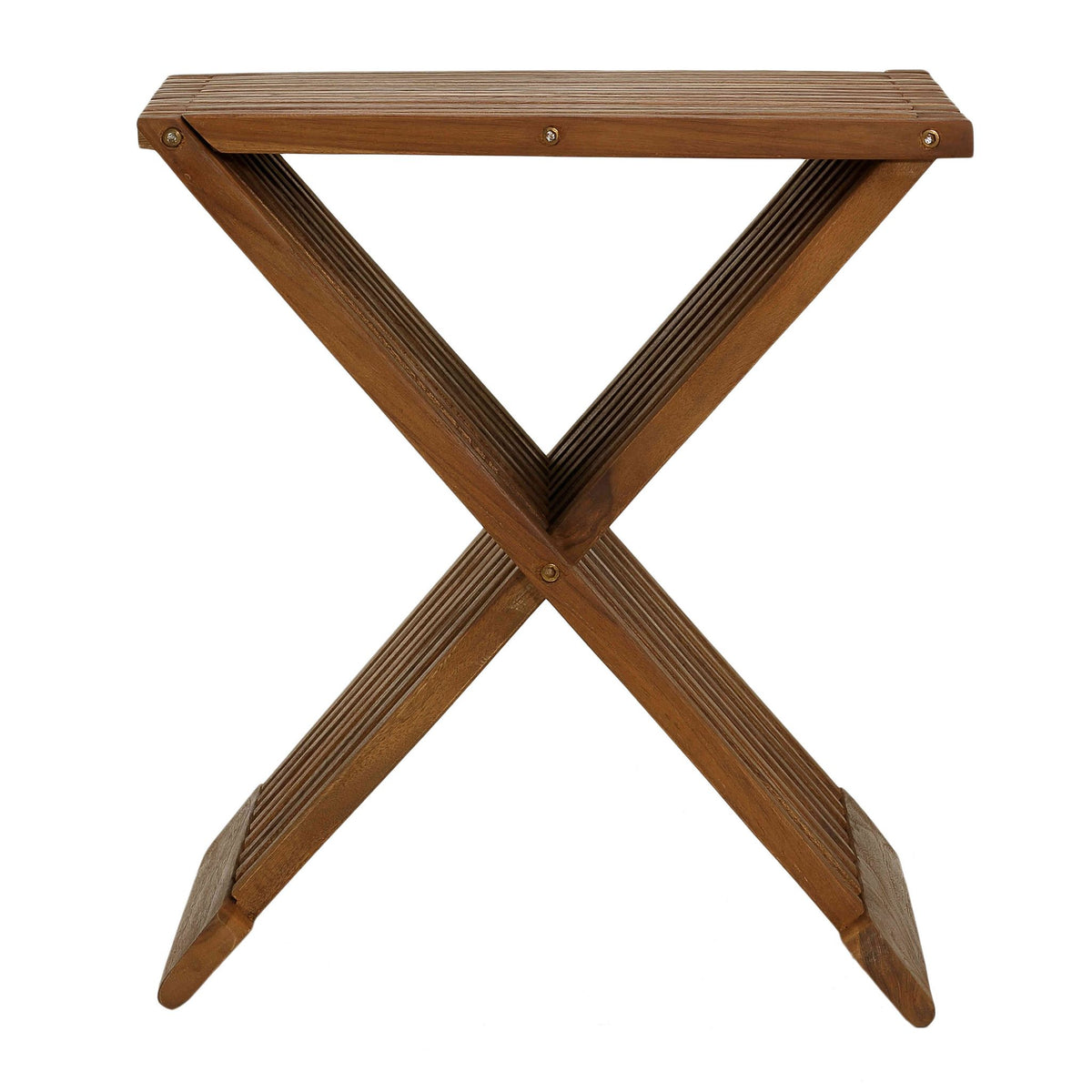 Bare Decor Rocco Folding Stool in Solid Teak Wood
