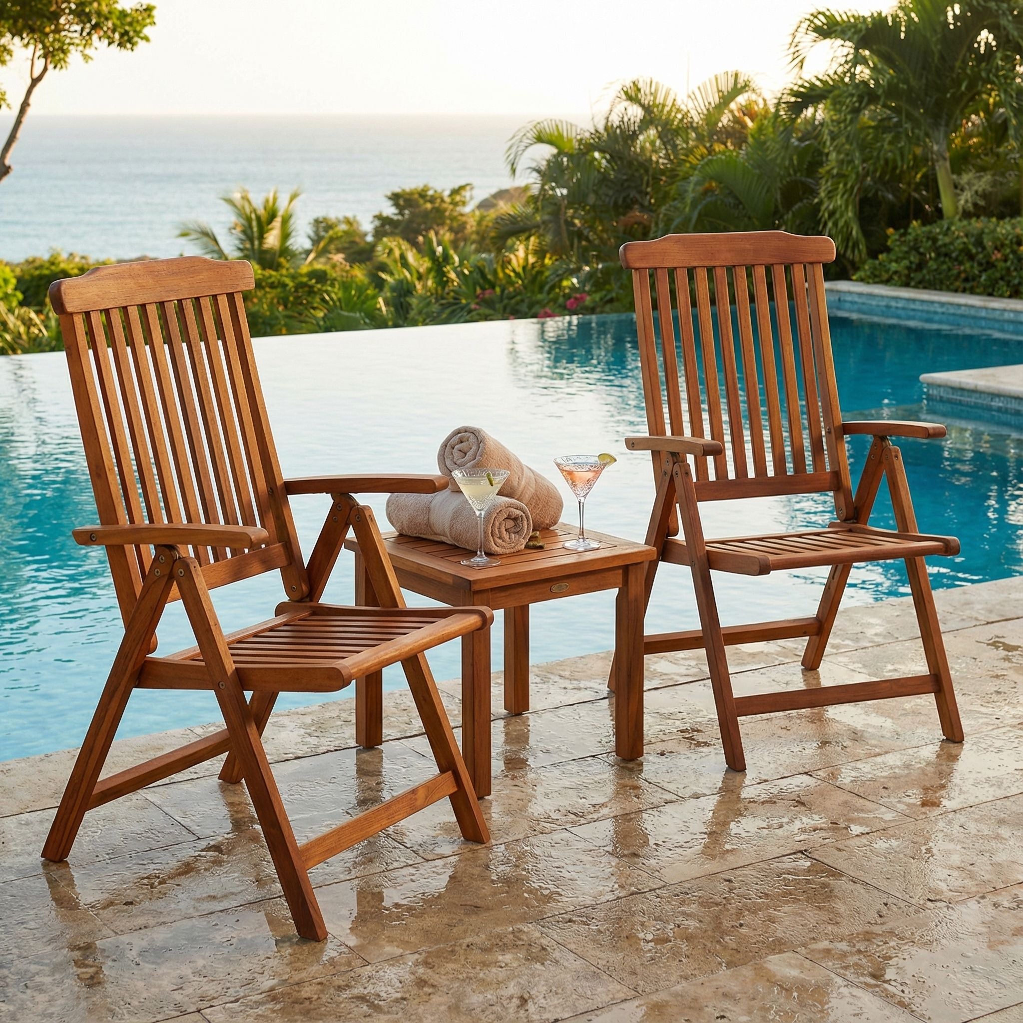 Bare Decor Bonty Position Solid Teak Accent Chair