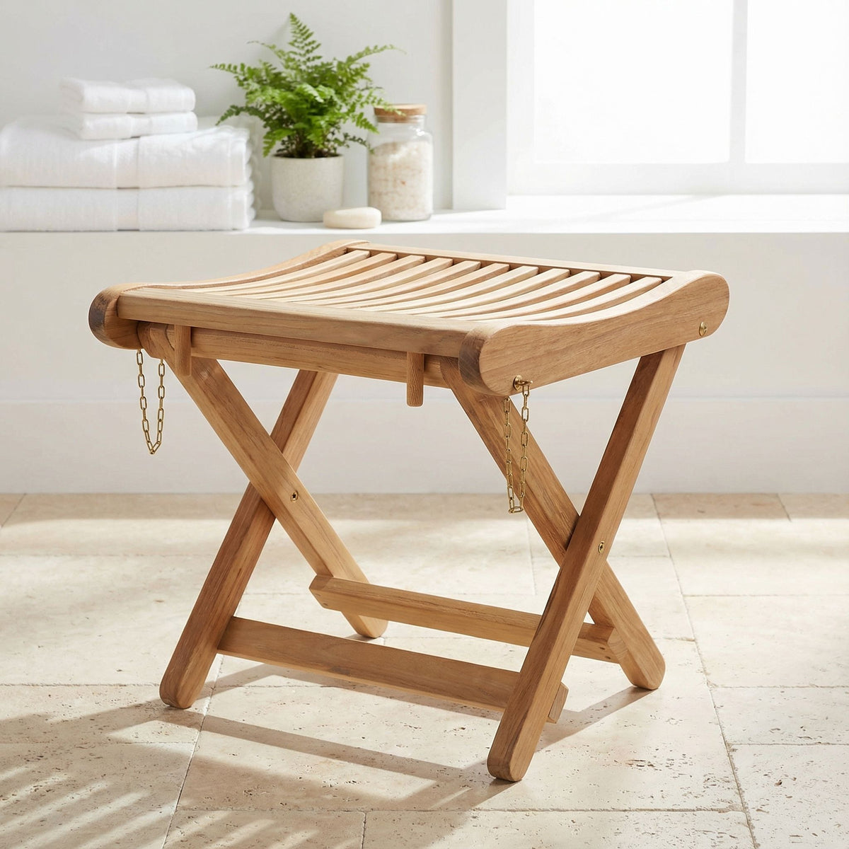 Bare Decor Valga Backless Folding Stool