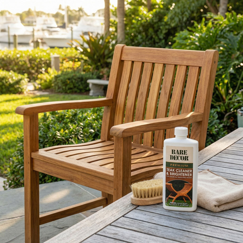 Bare Decor Premium Teak Cleaner for Home and Marine Use, 16oz