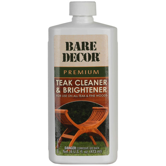Bare Decor Premium Teak Cleaner for Home and Marine Use, 16oz
