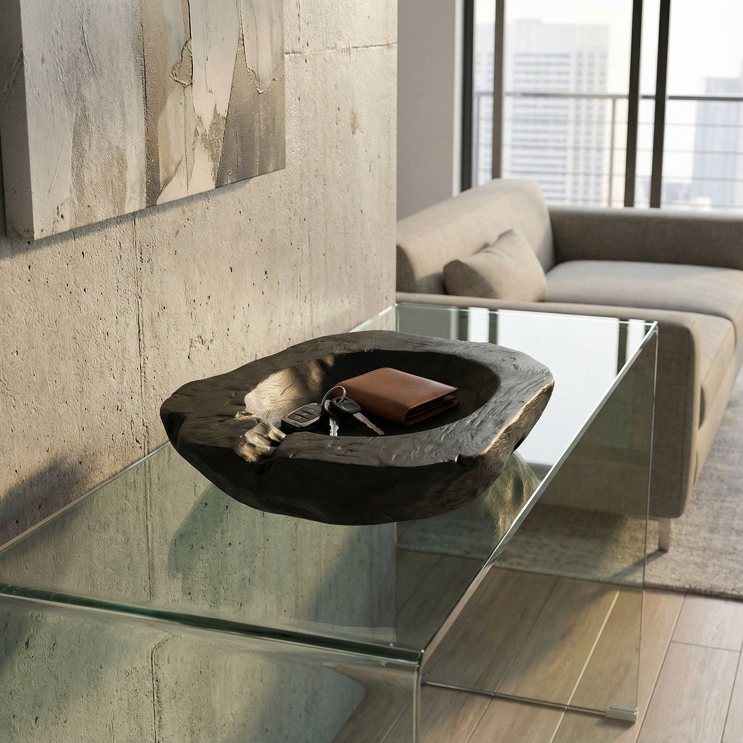 Bare Decor Lomax Wooden Decorative Bowl, Hand Made from Teak Root