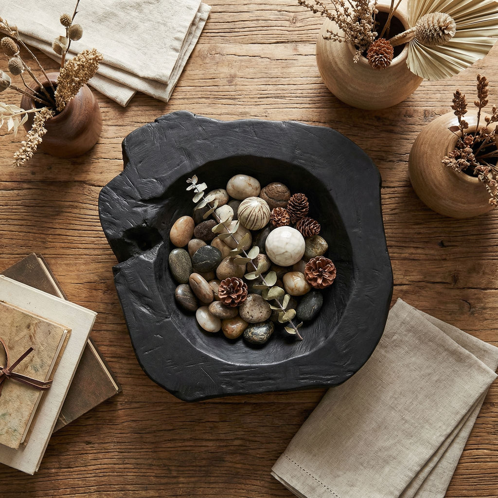 Bare Decor Lomax Wooden Decorative Bowl, Hand Made from Teak Root