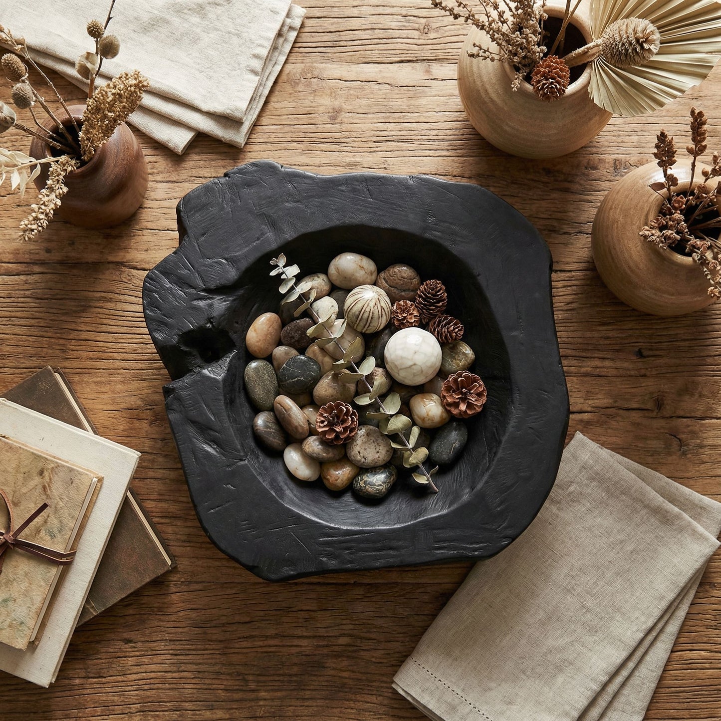 Bare Decor Lomax Wooden Decorative Bowl, Hand Made from Teak Root