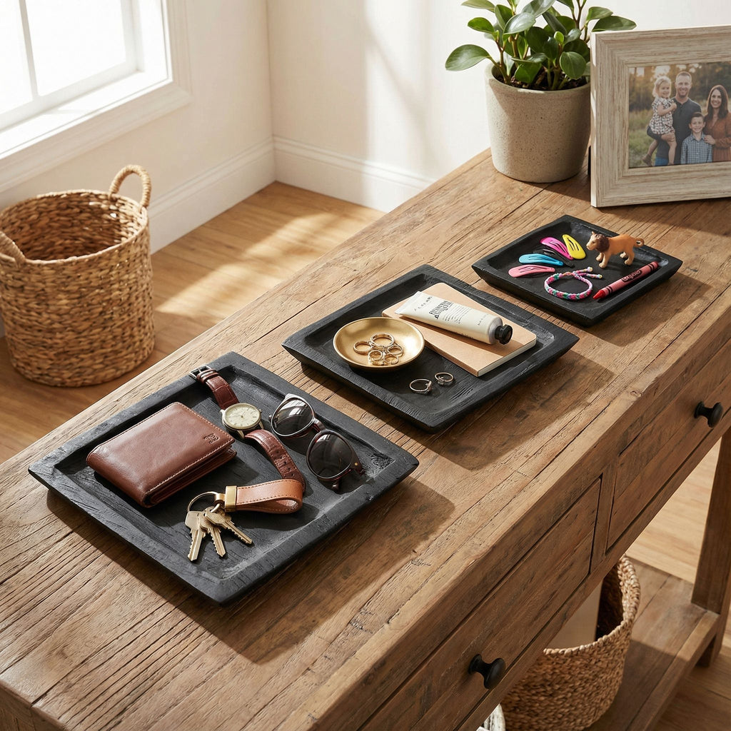 Bare Decor Levy Reclaimed Wood Accent Plates, Set of 3