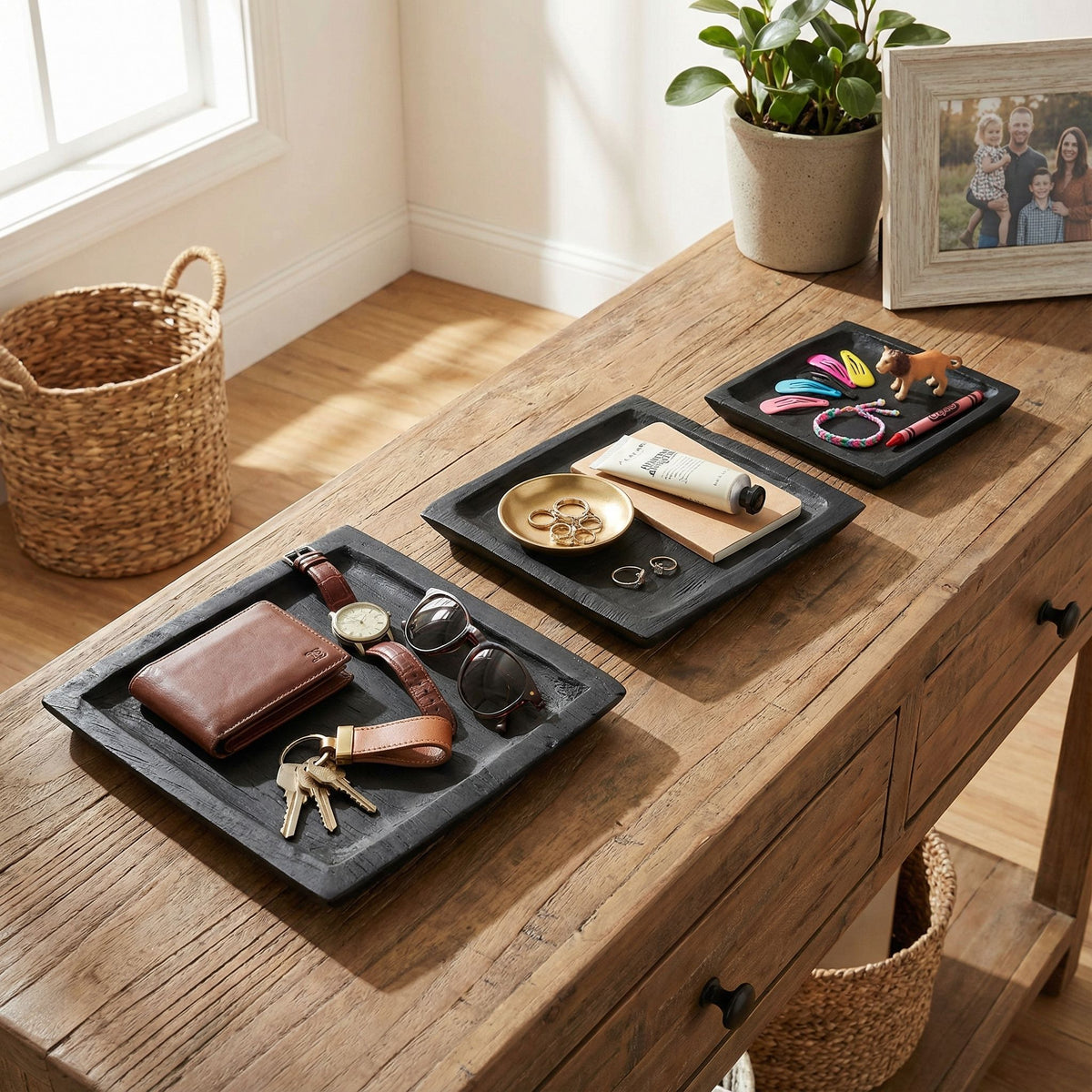 Bare Decor Levy Reclaimed Wood Accent Plates, Set of 3