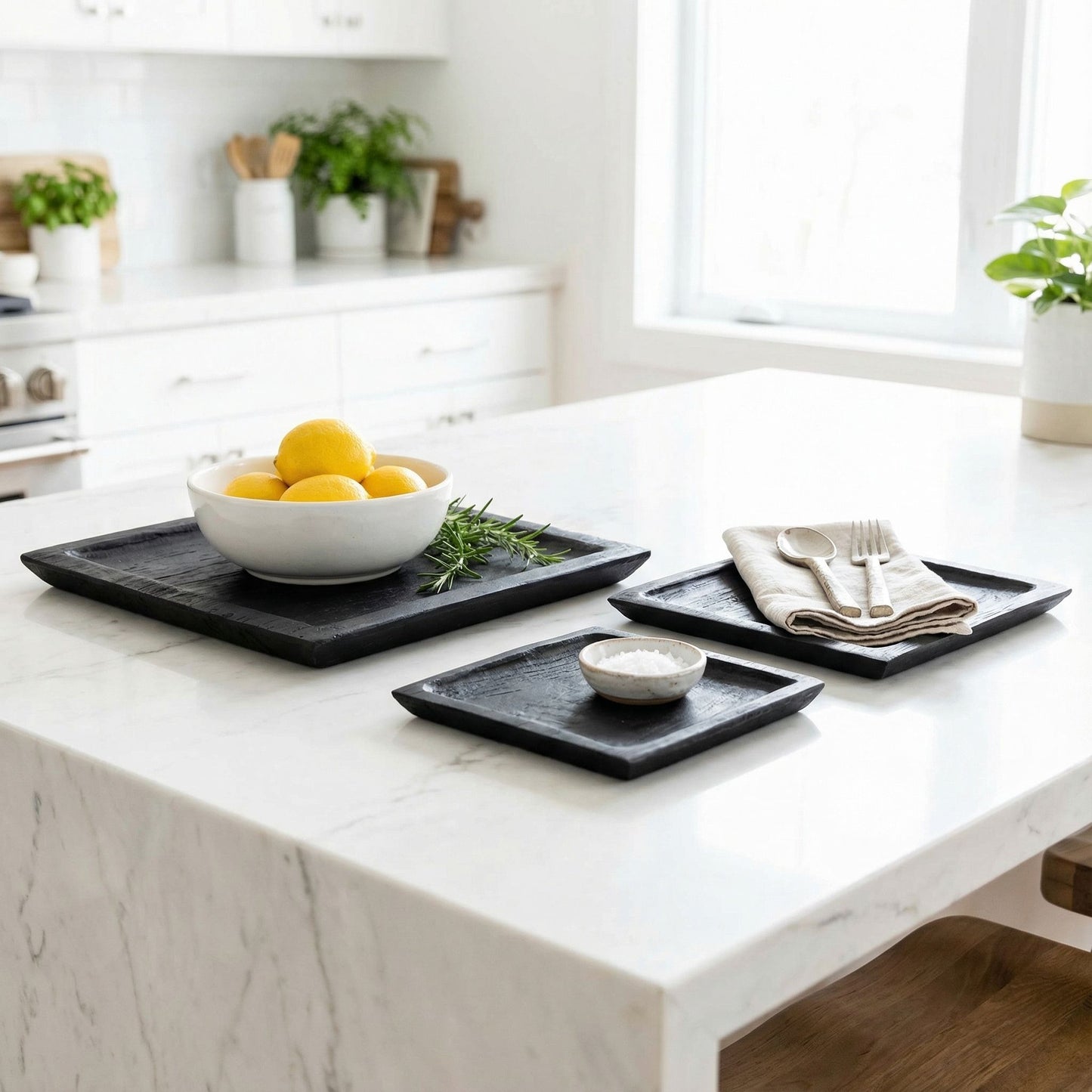 Bare Decor Levy Reclaimed Wood Accent Plates, Set of 3