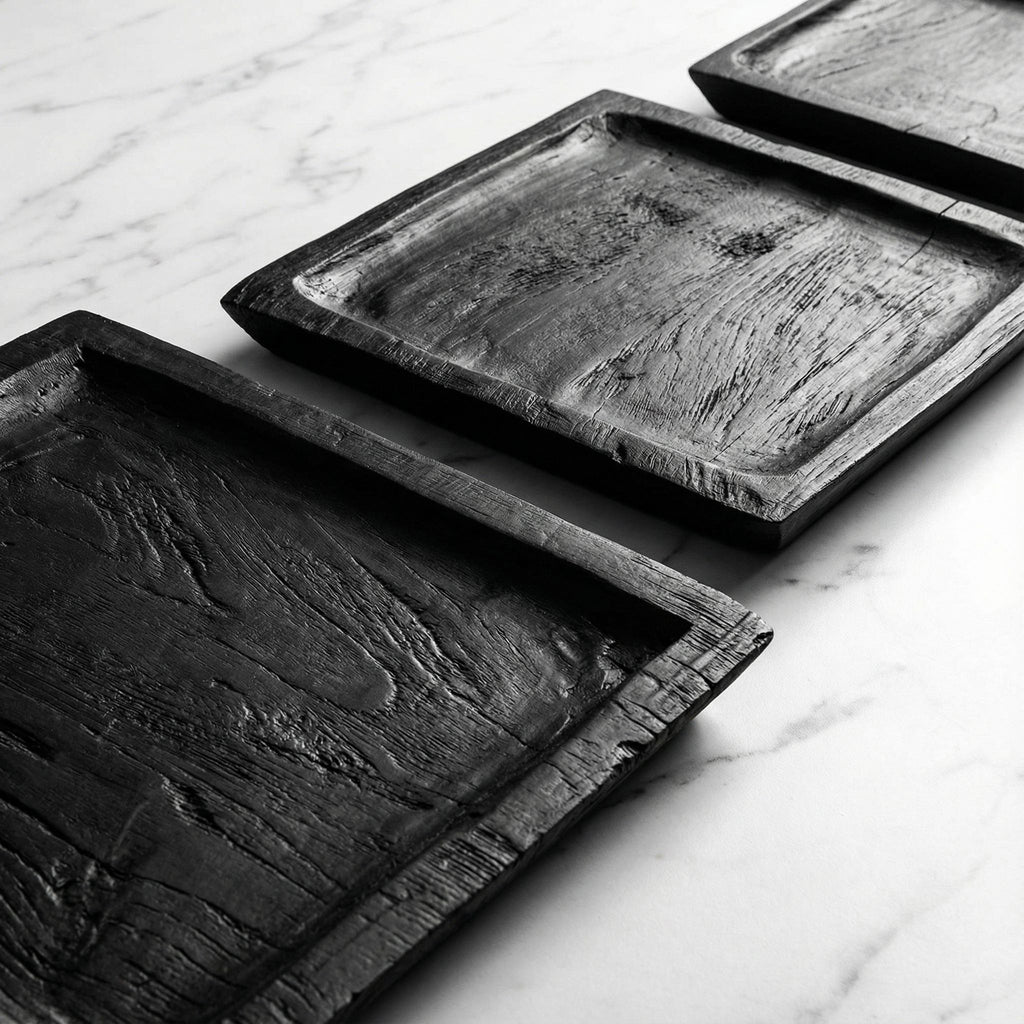 Bare Decor Levy Reclaimed Wood Accent Plates, Set of 3