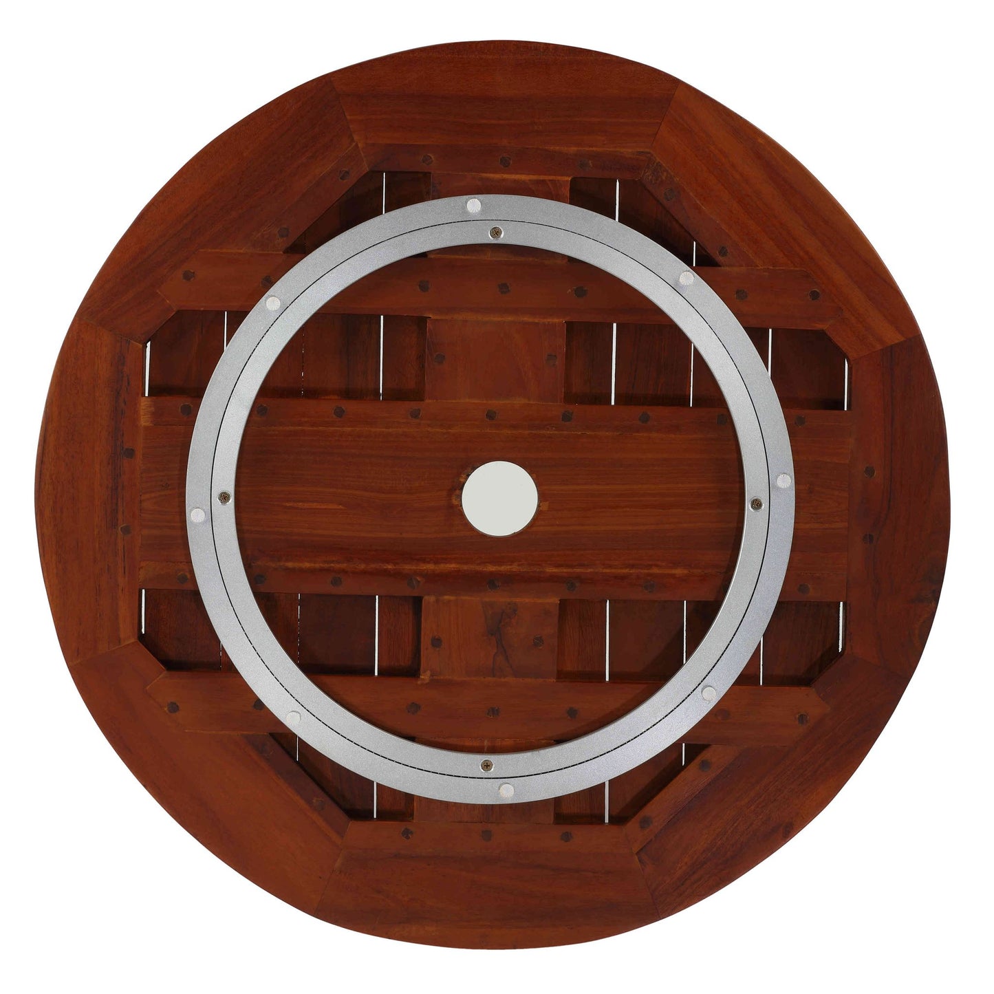 Bare Decor Indoor/Outdoor Lazy Susan in Genuine Teak Wood, Large 24" Round