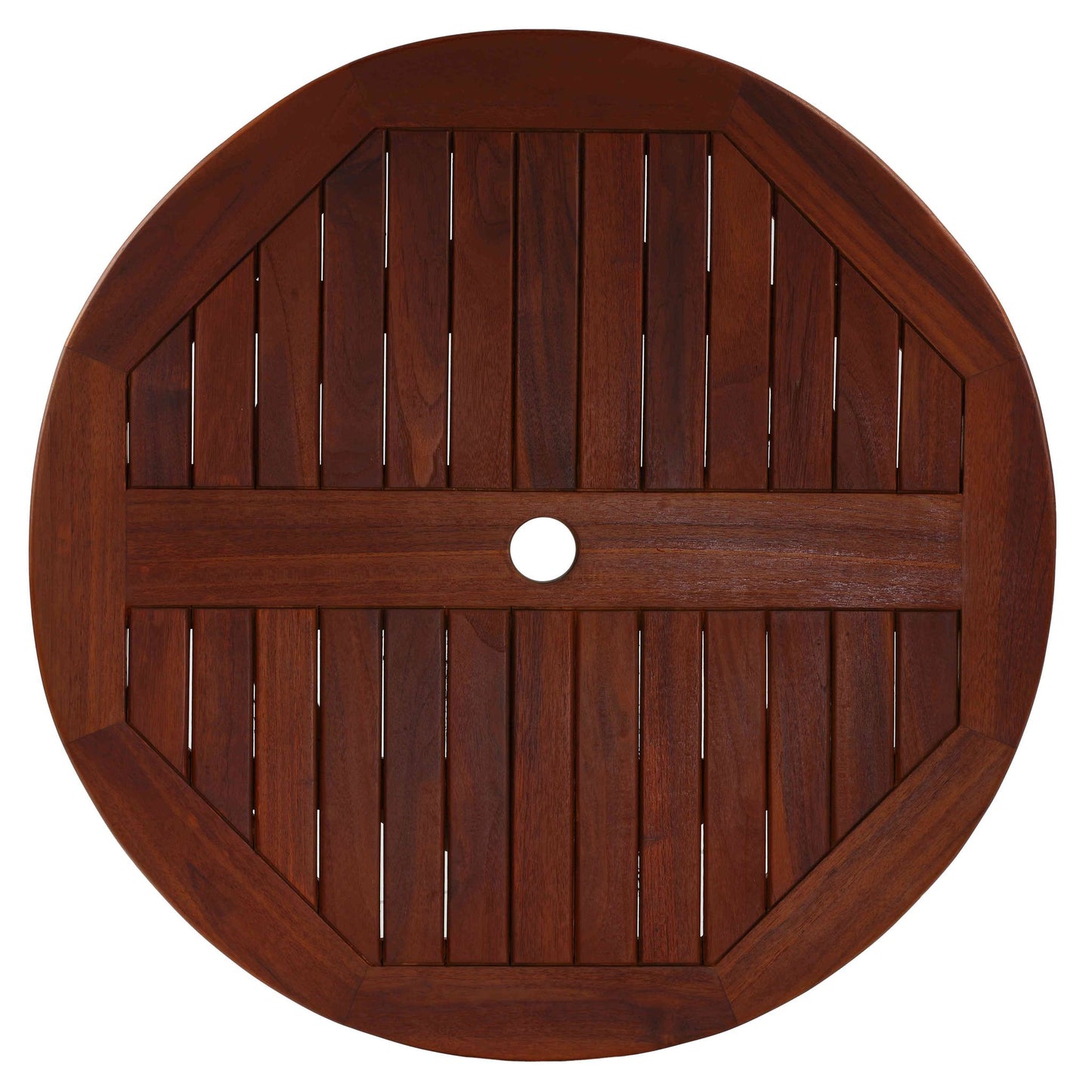 Bare Decor Indoor/Outdoor Solid Teak Wood Spinning Lazy Susan, Extra Large 32" Round
