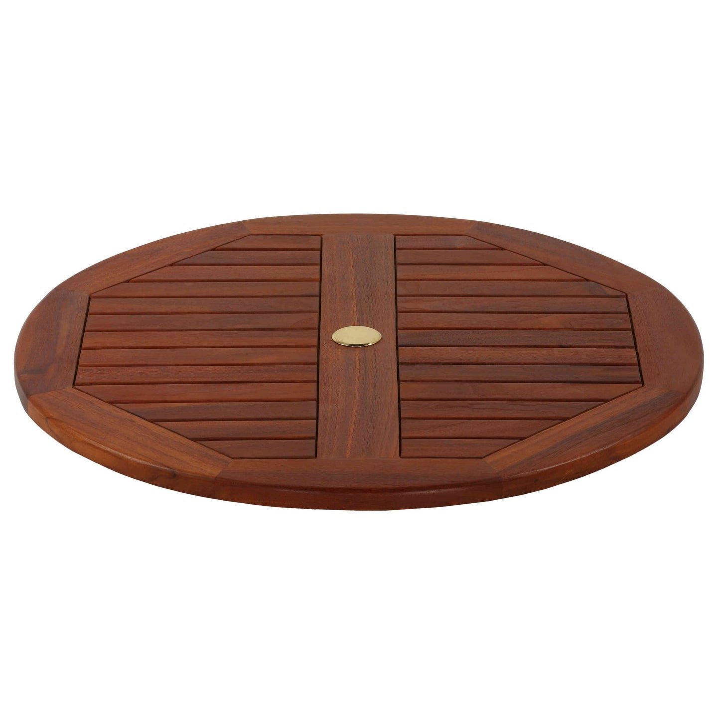 Bare Decor Indoor/Outdoor Solid Teak Wood Spinning Lazy Susan, Extra Large 32" Round