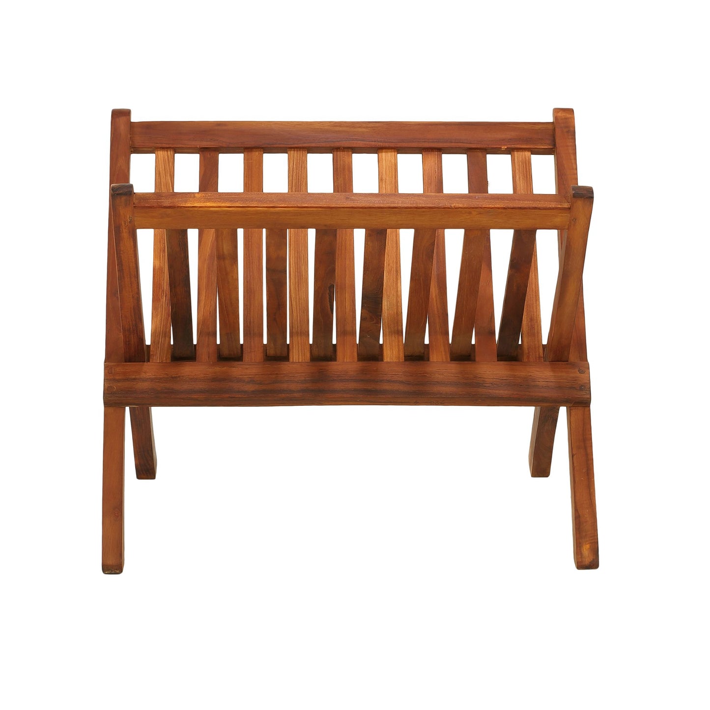 Bare Decor Avie Teak Outdoor Magazine / Towel Rack