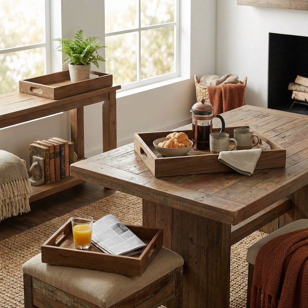 Bare Decor Carter Nesting 3 Piece Tray Set