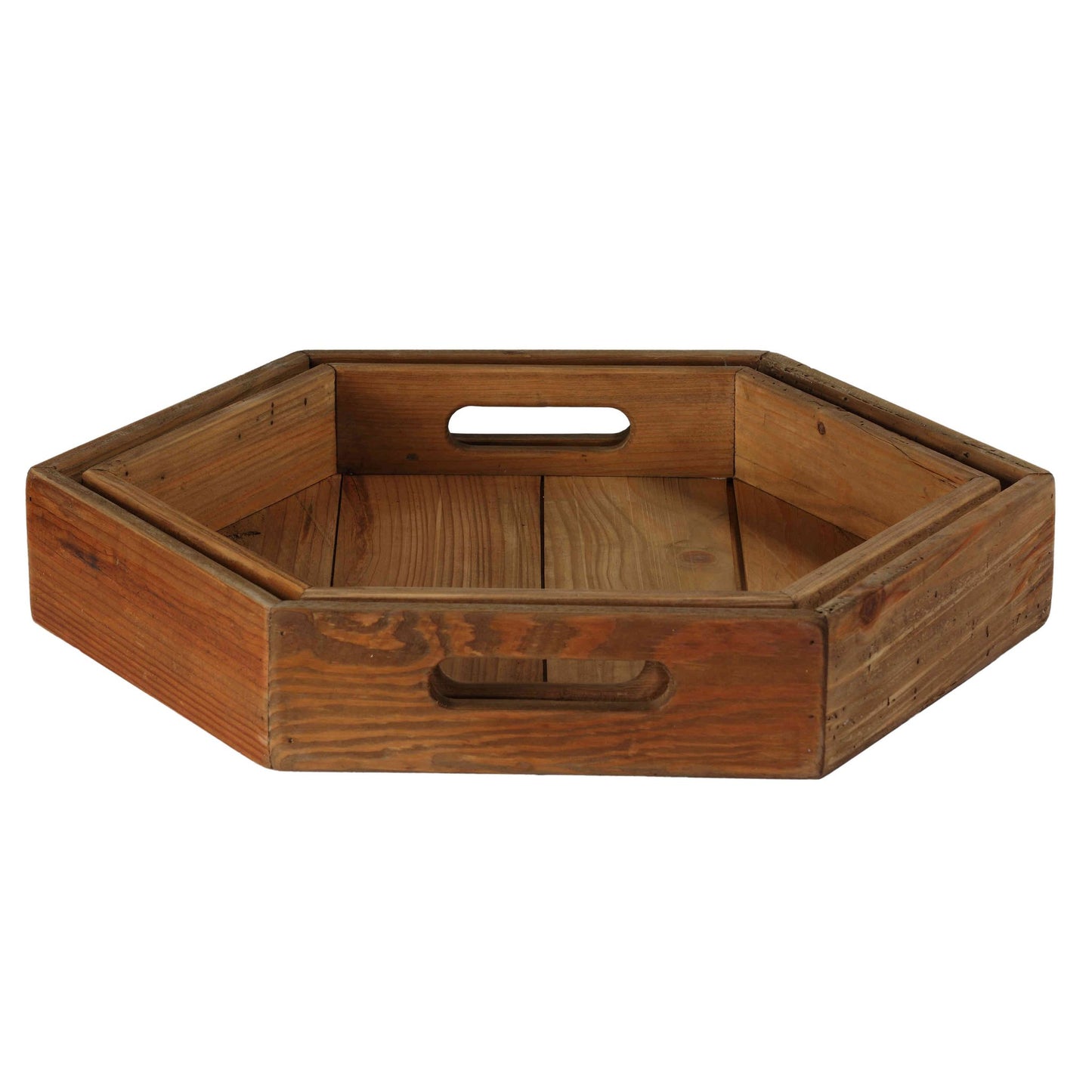 Bare Decor Cooper Hexagon Nesting 2 Piece Tray Set