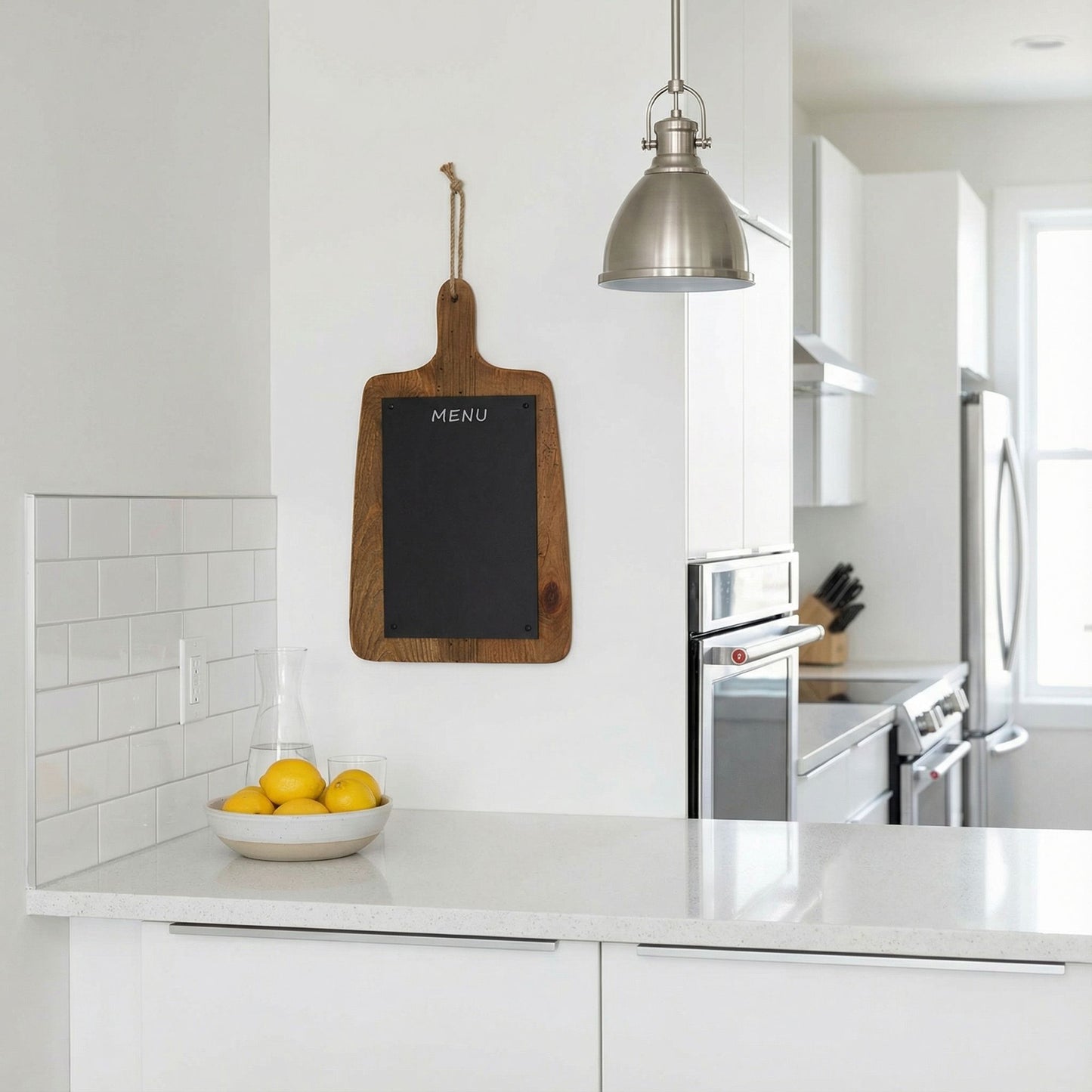 Bare Decor Flint Decorative Menu Board, Metal on Solid Wood