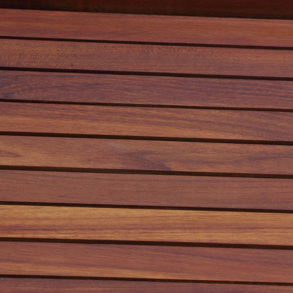 Bare Decor Eddie Serving Tray Table with Folding Legs in Solid Teak Wood