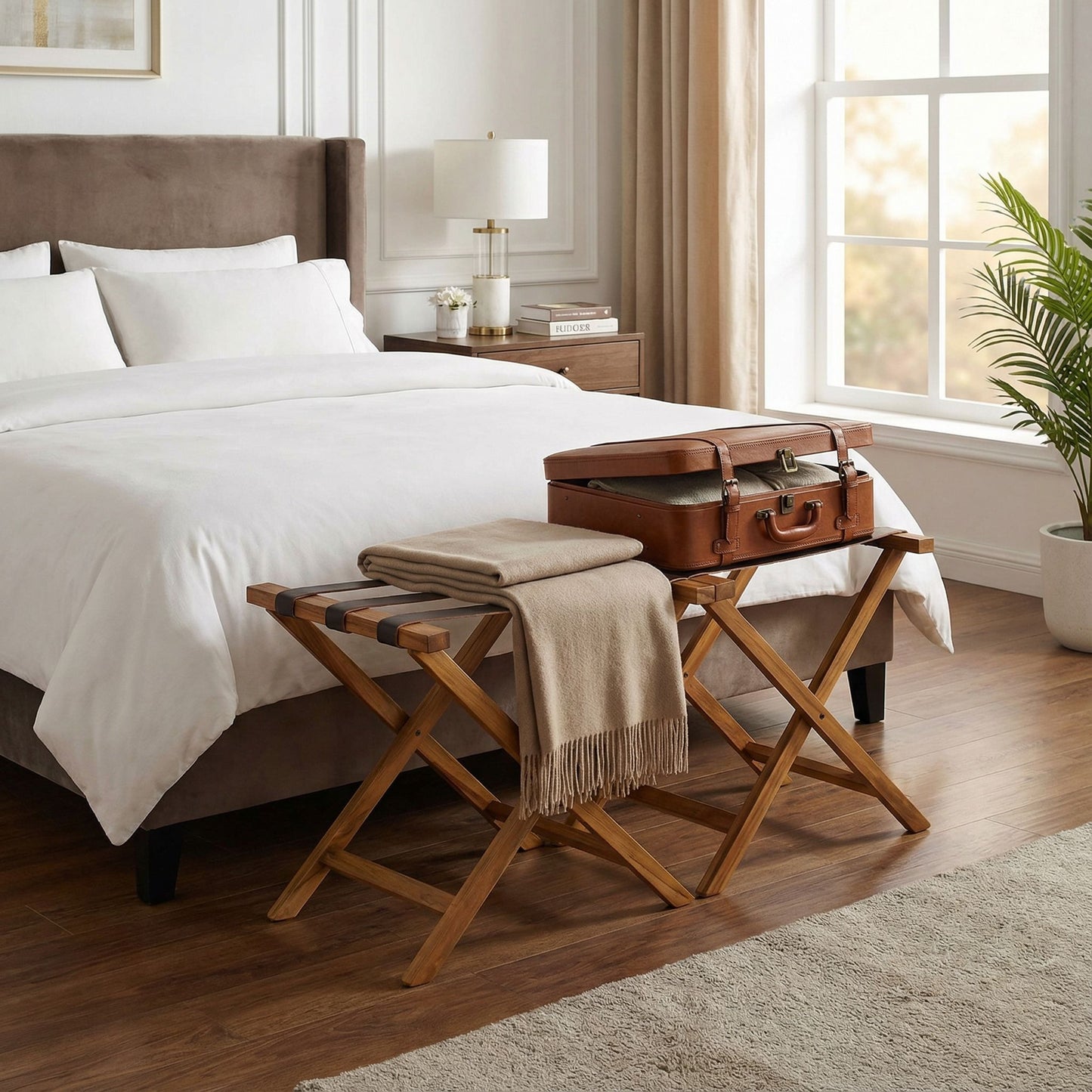 Bare Decor Daniel Luggage Rack with X-Legs