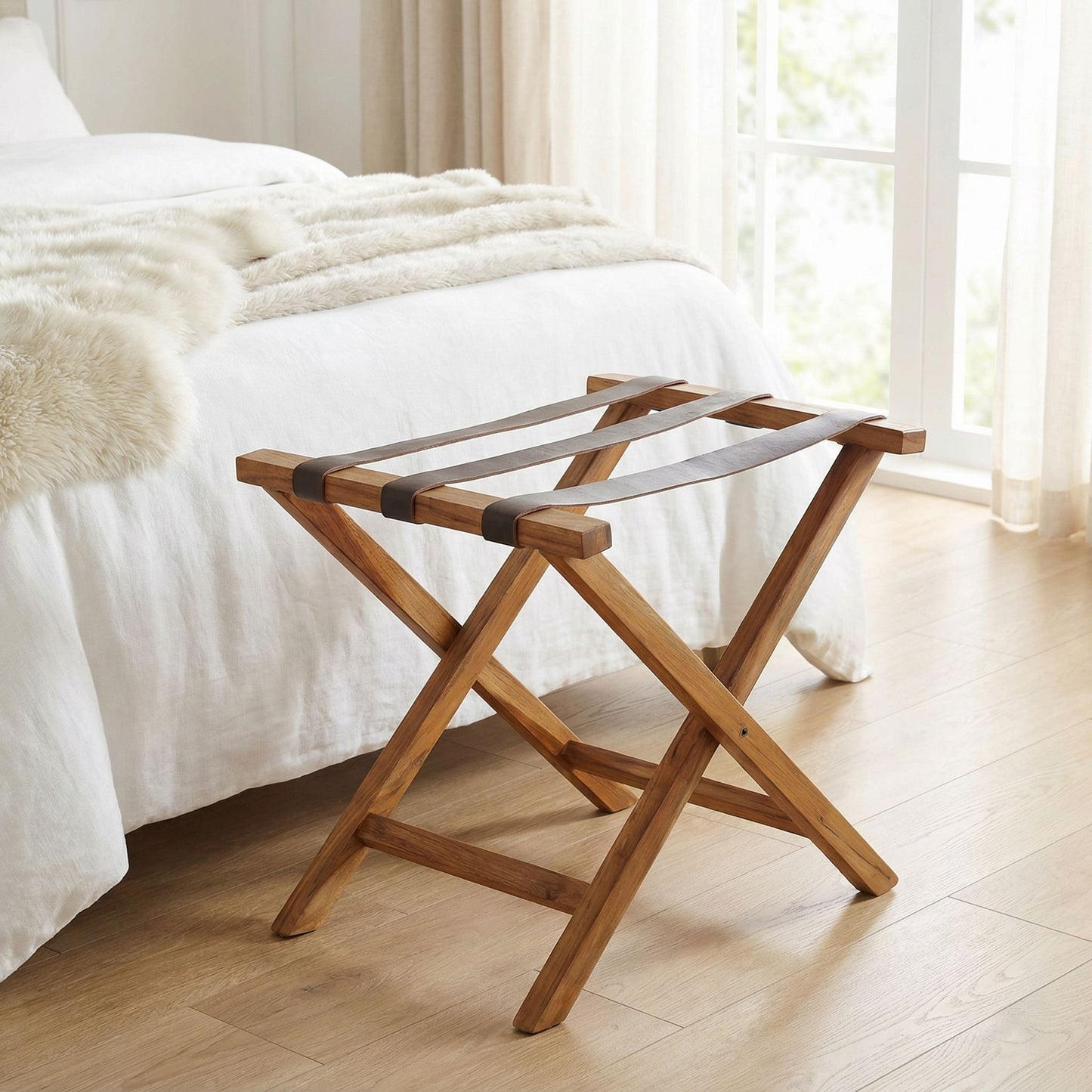 Bare Decor Daniel Luggage Rack with X-Legs