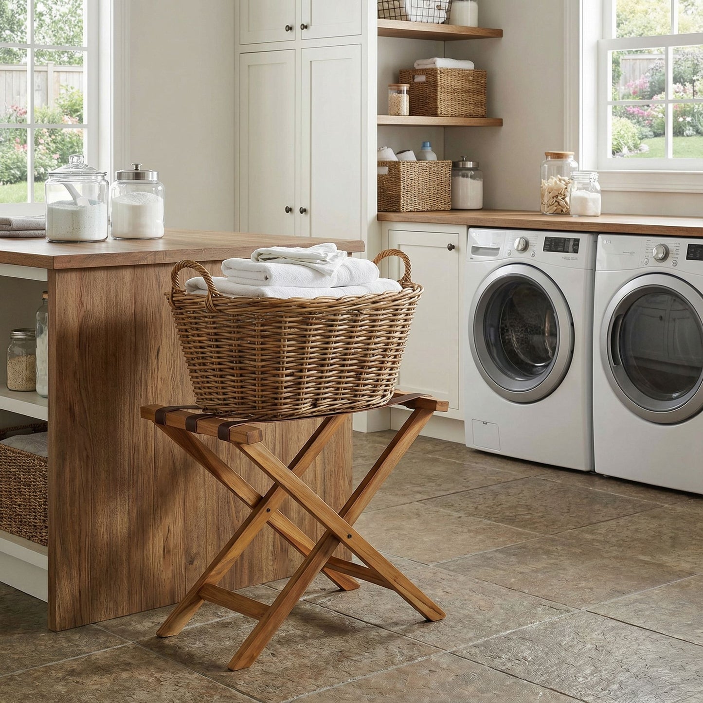 Bare Decor Daniel Luggage Rack with X-Legs