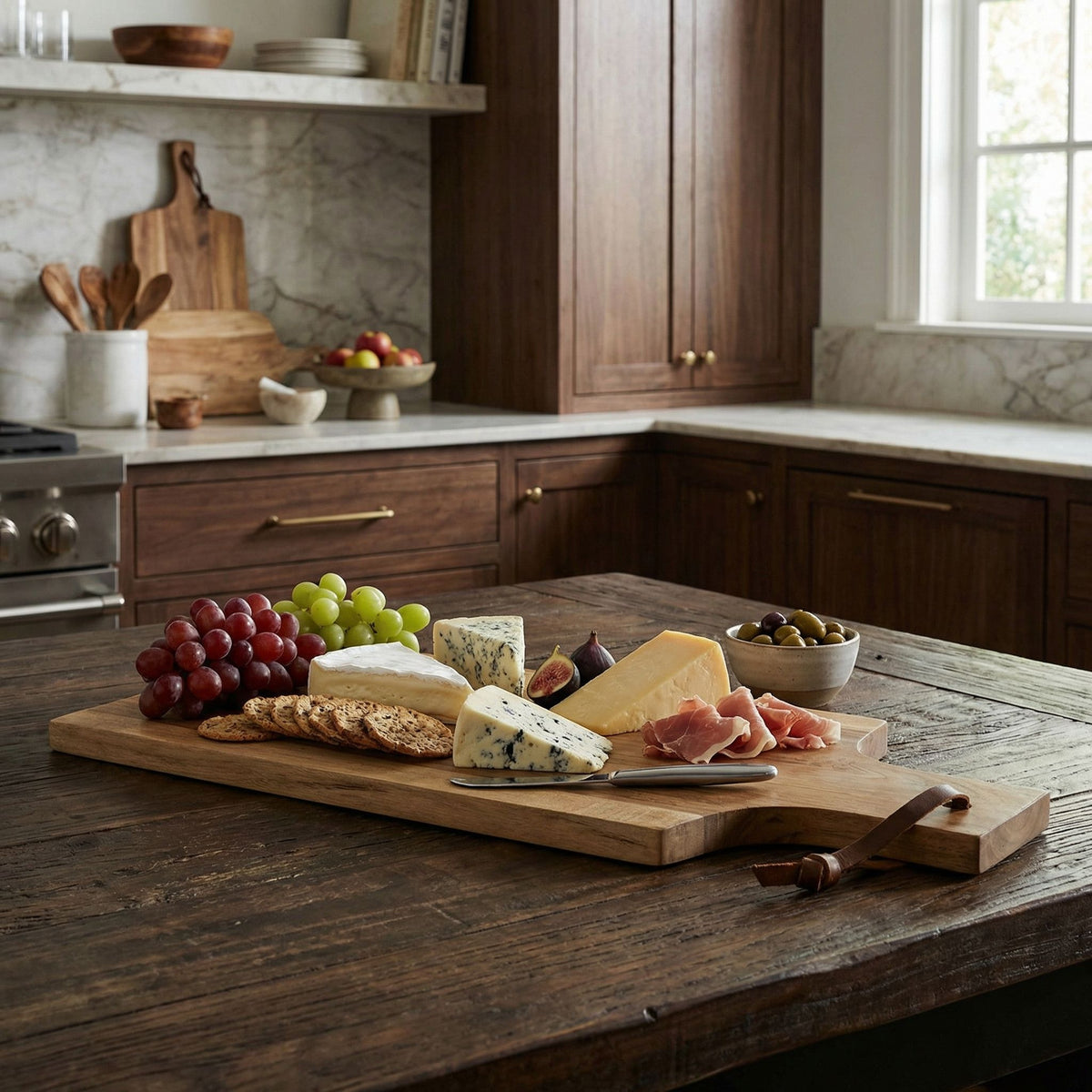 Bare Decor Lulu Chopping Cutting Board in Solid Teak Natural Wood 21.5x10x5/8"