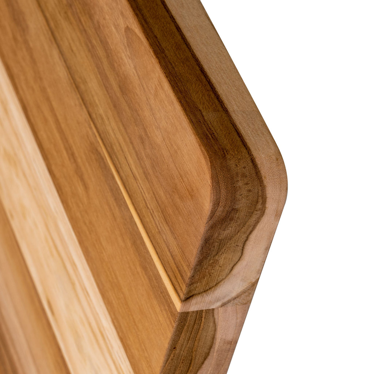 Bare Decor Zoe Butcher Block Countertop Cutting Board in Solid Teak Natural Wood 18x12x1.25