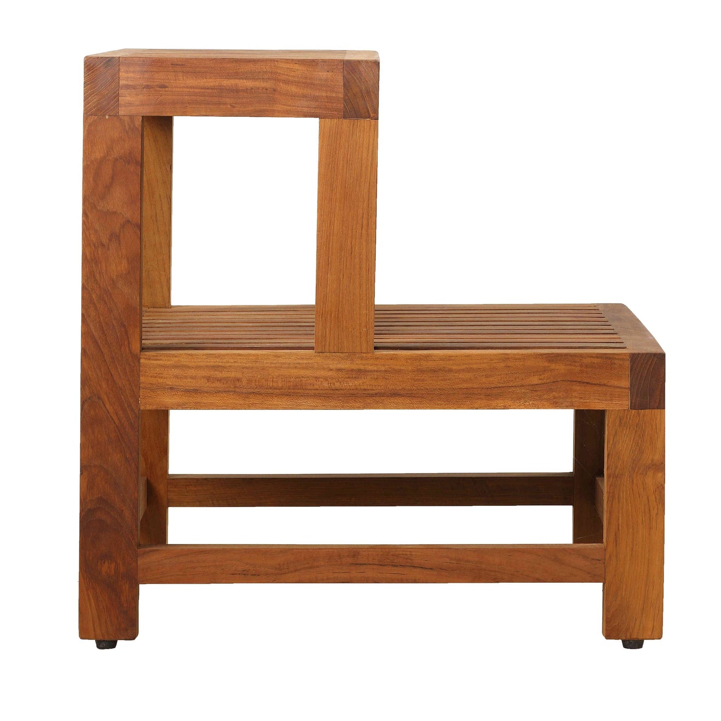 Bare Decor Biggie 2 Tier End Table in Solid Teak Wood