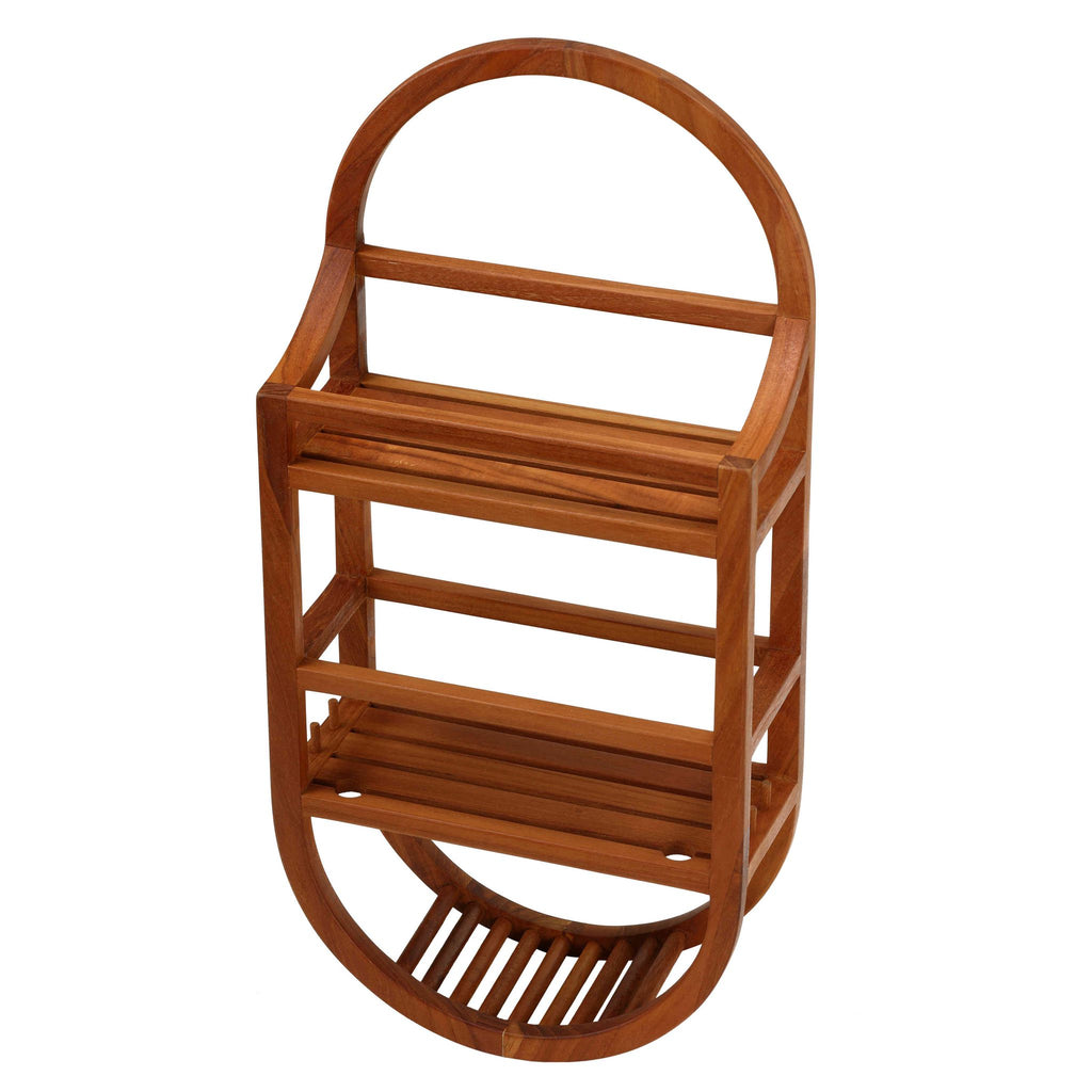 Bare Decor Teak Shower Caddie Storage Organizer, Fully Assembled