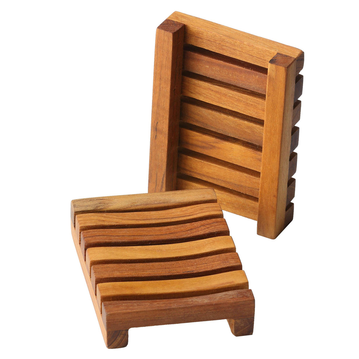 Bare Decor Sudsy Soap Dish, Genuine Teak Wood