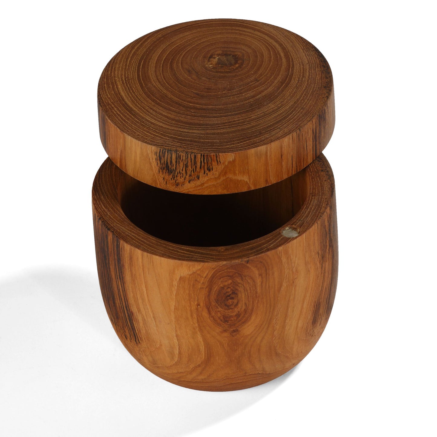 Bare Decor Spezia Teak Spice Bowl with Magnet Top Lid