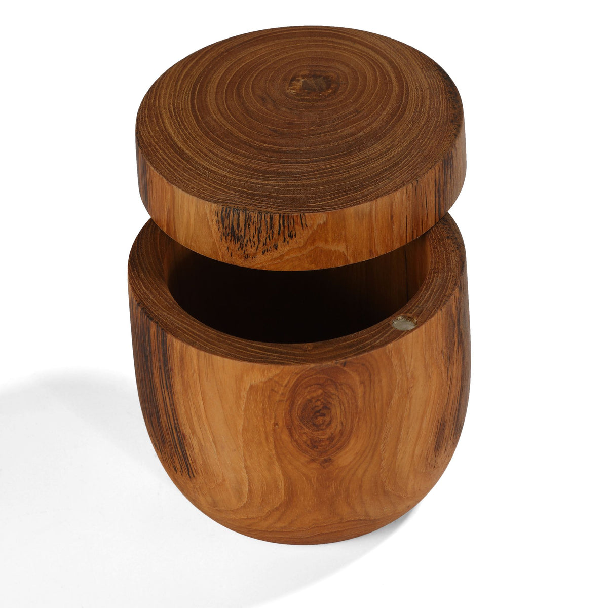 Bare Decor Spezia Teak Spice Bowl with Magnet Top Lid