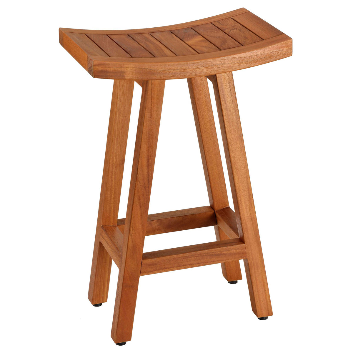 Bare Decor Tori Spa Bar Stool in Solid Teak, 27.5" Tall