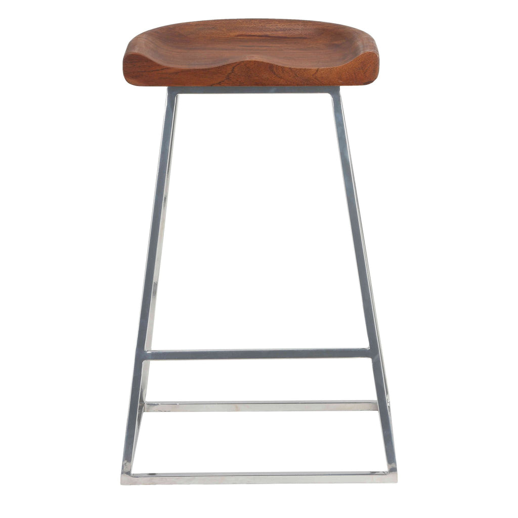 Bare Decor Monarch Saddle Seat Counter Stool (Set of 2), 25"