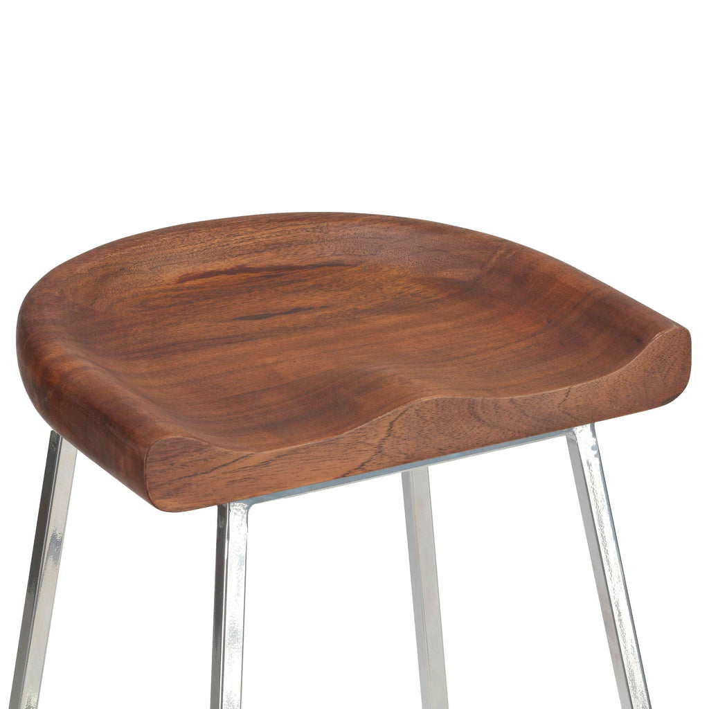 Bare Decor Monarch Saddle Seat Counter Stool (Set of 2), 25"