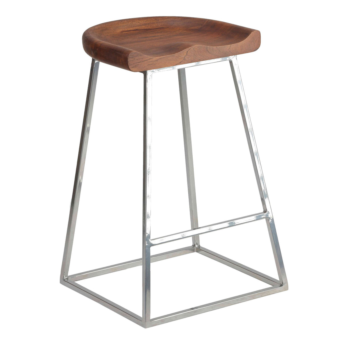Bare Decor Monarch Saddle Seat Counter Stool (Set of 2), 25"