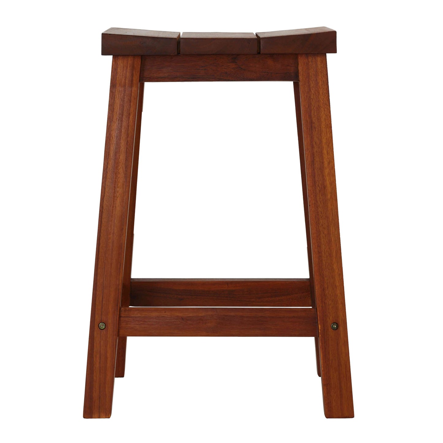 Bare Decor Socorro Solid Teak Wood Backless Counter Stool, 25"