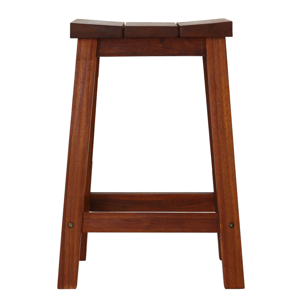 Bare Decor Socorro Solid Teak Wood Backless Counter Stool, 25"