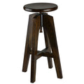 Bare Decor Rorie Adjustable Swivel Counter Stool in Solid Wood