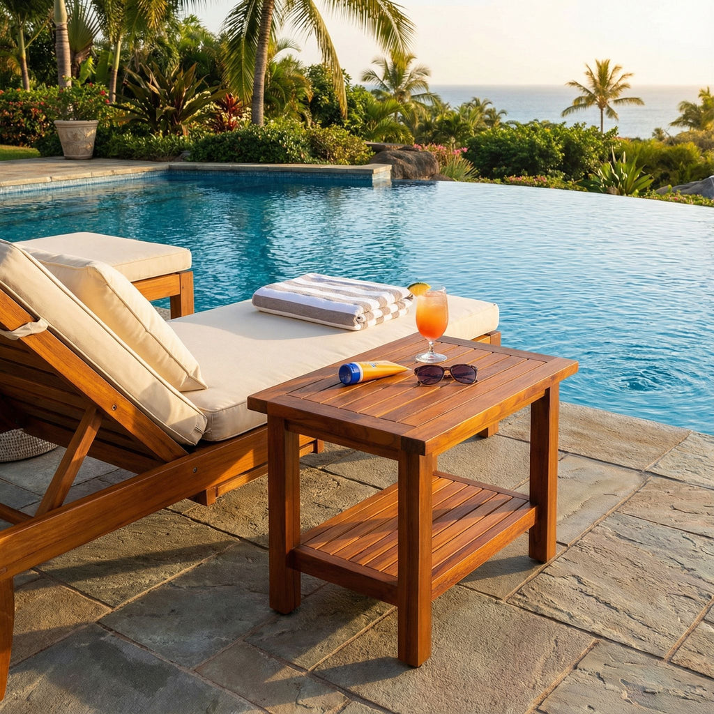 Bare Decor Fieta Solid Teak Wood Coffee Table