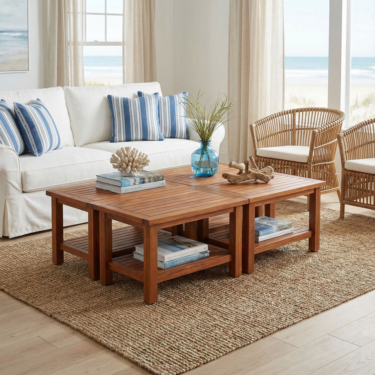 Bare Decor Fieta Solid Teak Wood Coffee Table