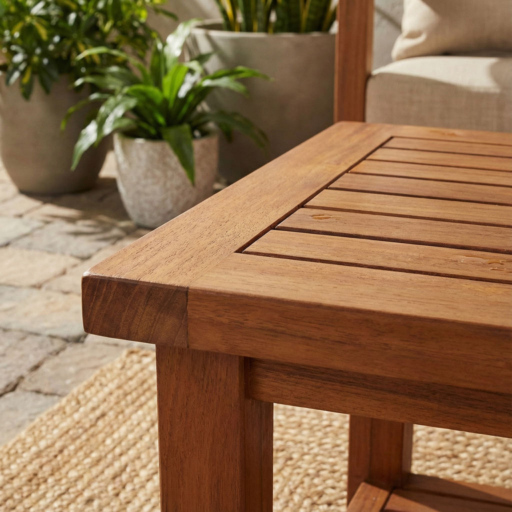 Bare Decor Fieta Solid Teak Wood Coffee Table