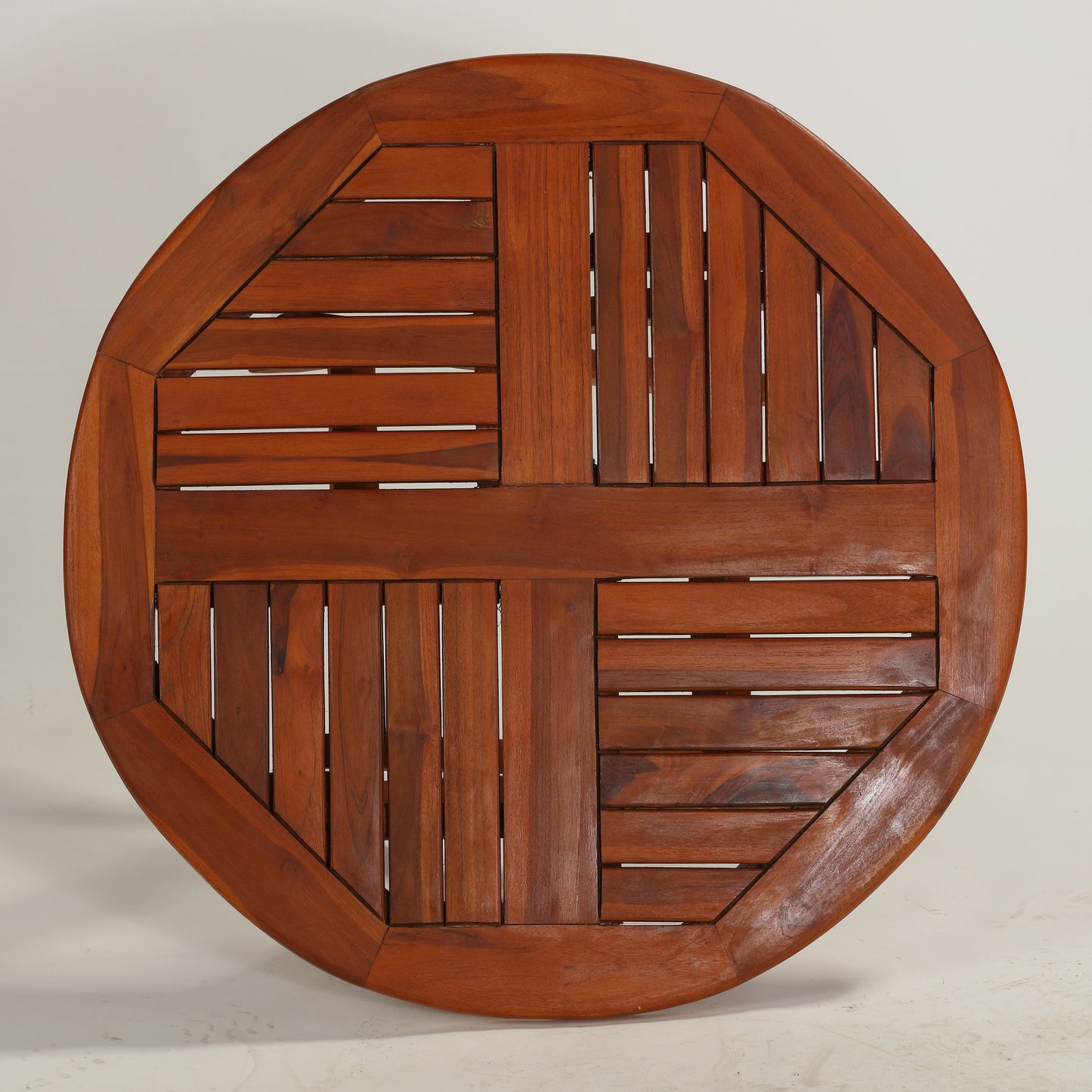 Bare Decor Jessa Indoor or Outdoor Solid Teak Wood Coffee Table 32"Round